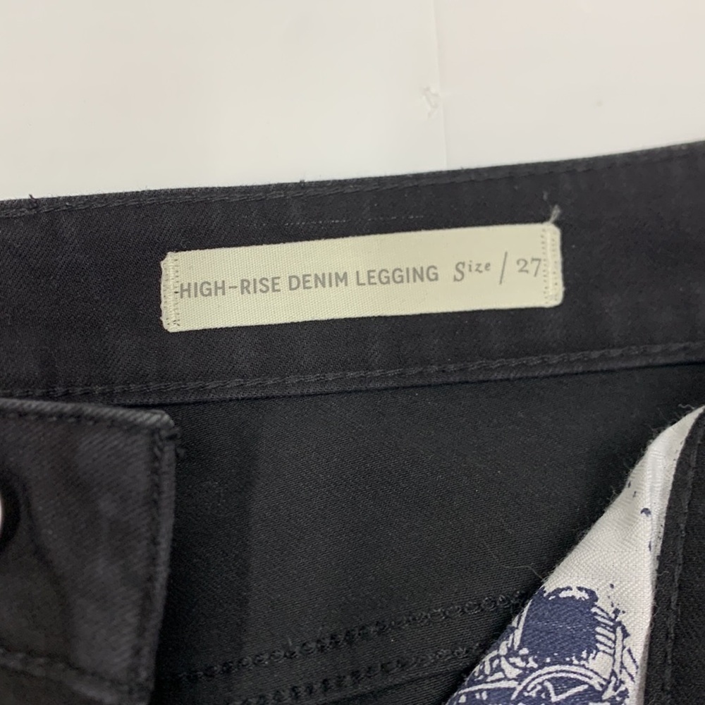 Women Pilcro And the Letterpress Black High-Rise Denim Leggings Size 27 - Picture 7 of 12